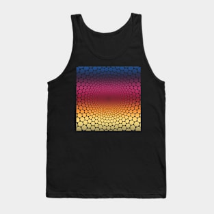 Optical Illusion Linear Gradient (Black) Tank Top